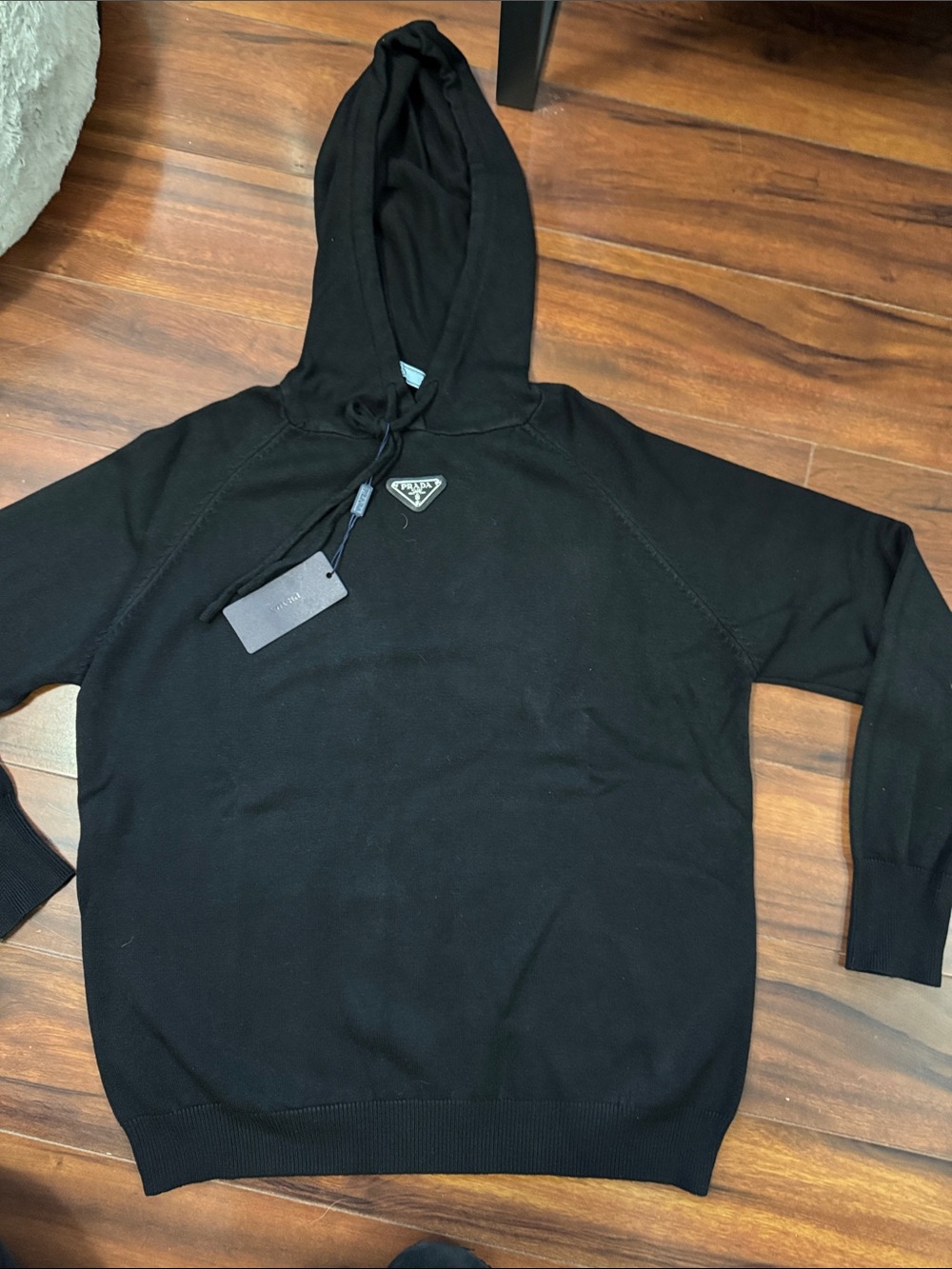 Black Triangle Logo Pullover Hoodie copy size L fits like med/large